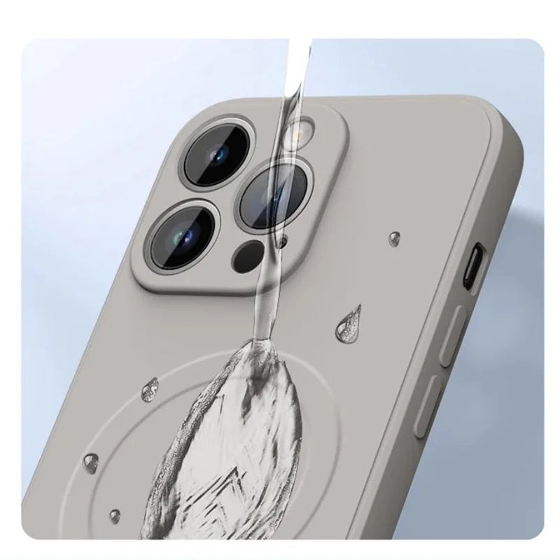 Original Liquid Silicone For Magsafe Wireless Charge Magnetic Case For iPhone 16 15 14 13 12 11 Pro X XR XS Max 7 8 Soft Cover