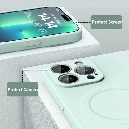 Original Liquid Silicone For Magsafe Wireless Charge Magnetic Case For iPhone 16 15 14 13 12 11 Pro X XR XS Max 7 8 Soft Cover