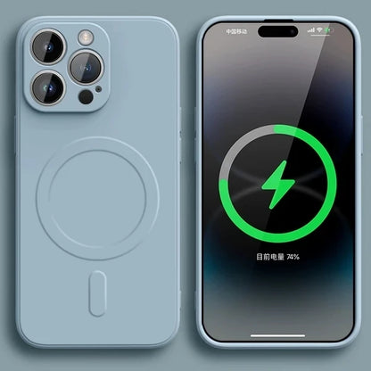 Original Liquid Silicone For Magsafe Wireless Charge Magnetic Case For iPhone 16 15 14 13 12 11 Pro X XR XS Max 7 8 Soft Cover