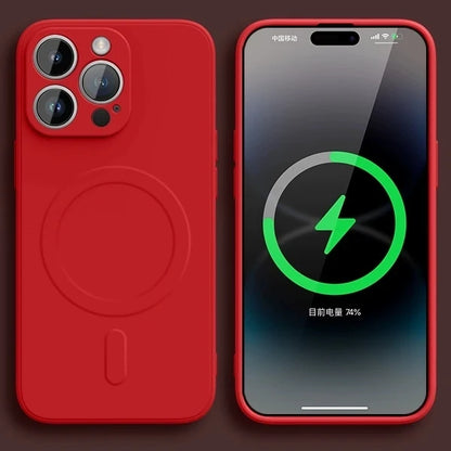 Original Liquid Silicone For Magsafe Wireless Charge Magnetic Case For iPhone 16 15 14 13 12 11 Pro X XR XS Max 7 8 Soft Cover