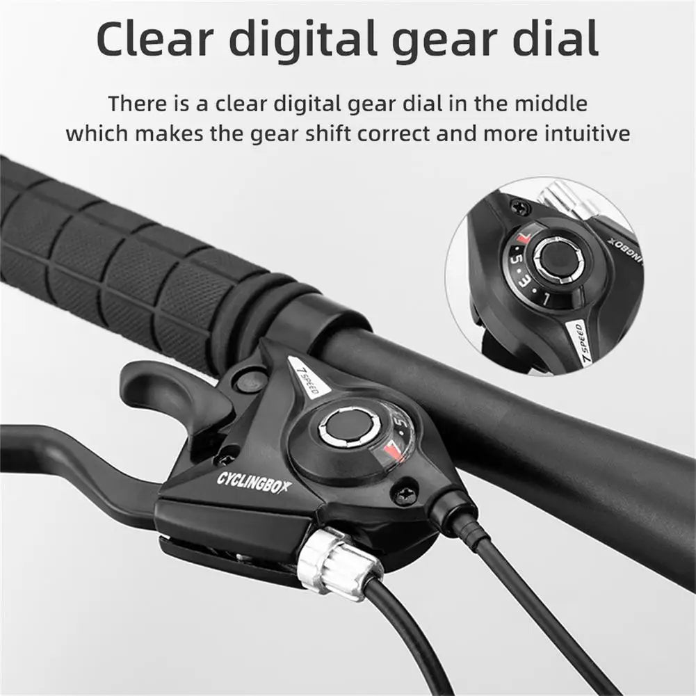 Bicycle Derailleur Transmission Set With Shift Cable Bike Part One-Piece MTB Bike Front Rear Shifter Levers Brake Practical