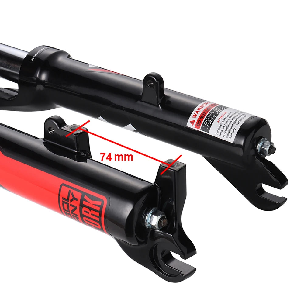 BOLANY Bicycle Mechanical Front Fork 20 Inch Straight Tube Folding Bike Suspension Fork 100mm Travel BMX Kids' Bikes Disc Brake