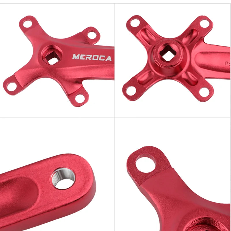 MEROCA CX Square Hole Bicycle Crankset 104BCD Aluminum Alloy IXF Square Hole Mountain Bike Crankset 170mm 32T/34T/36T/38T/40T/42