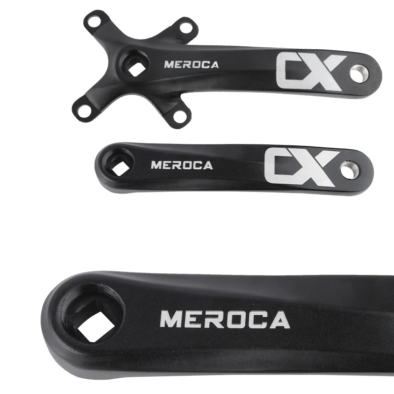 MEROCA CX Square Hole Bicycle Crankset 104BCD Aluminum Alloy IXF Square Hole Mountain Bike Crankset 170mm 32T/34T/36T/38T/40T/42