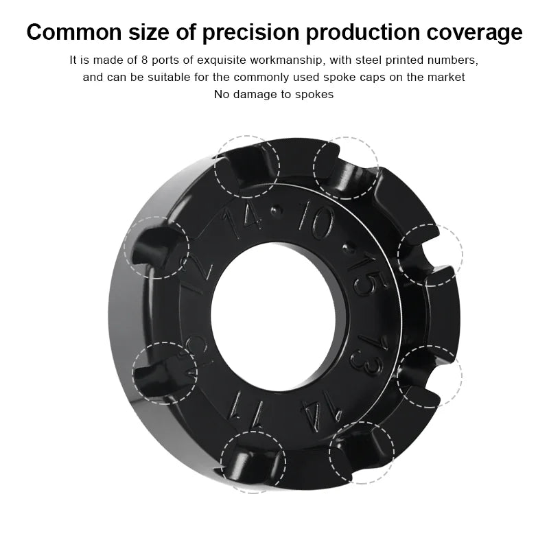 Multitool Bicycle Wheel Rim 8 Way Spoke Wrench Durable Mountain Road Bike Spoke Key Wire Adjustment Hand Tool MTB Repair Tool