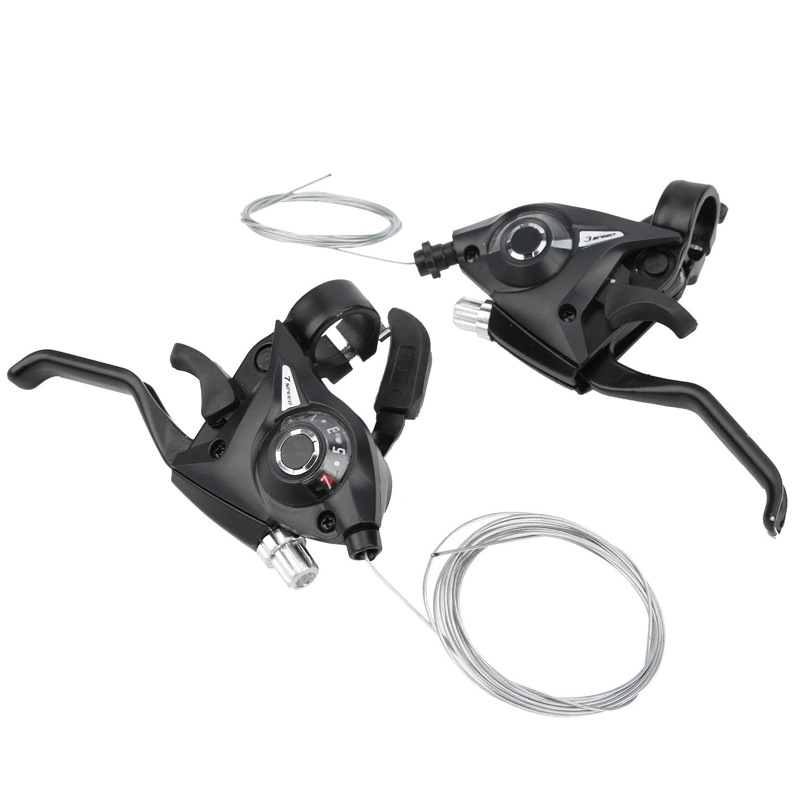 Brake Gear Shifter 1Pair 3x7 21 Speed Brake and Shifter Levers Combination Set with Gear Cable Shifter Brake Set for Bicycle