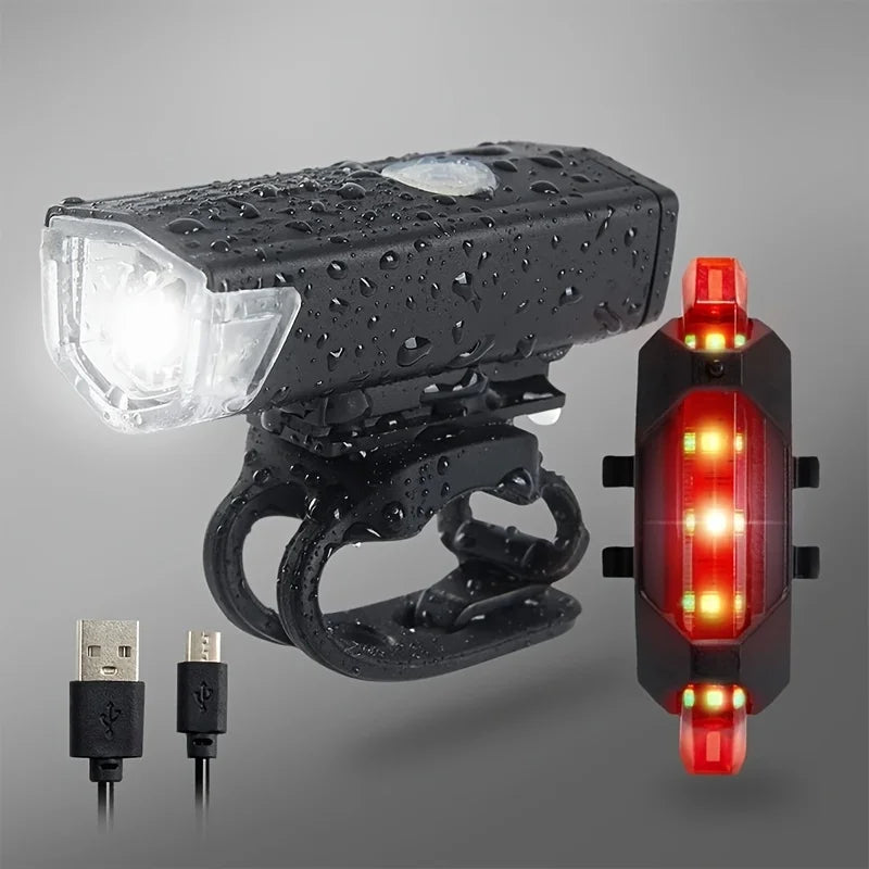Bicycle Light Set Mountain Bike Road Bike Front and Rear Headlight Bicycle Light Accessories