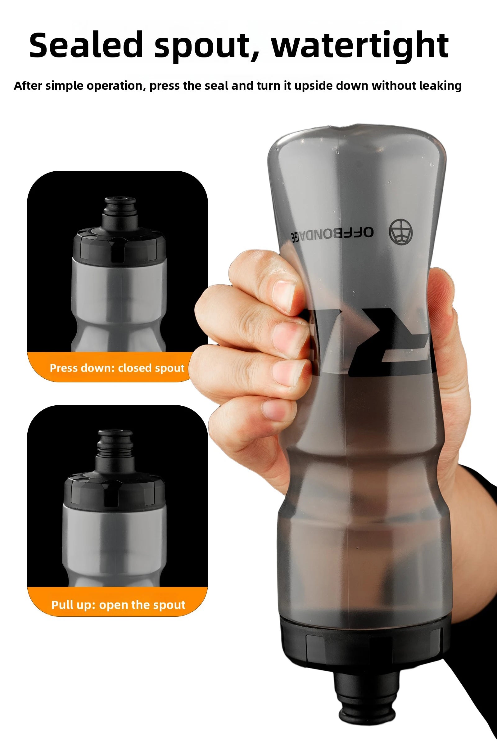 OFFBONDAGE Bicycle Water Bottle Squeezable Cycling Bottle Non-Deform Ultralight Sports Bottle Outdoor Camping Bike Drink Bottle