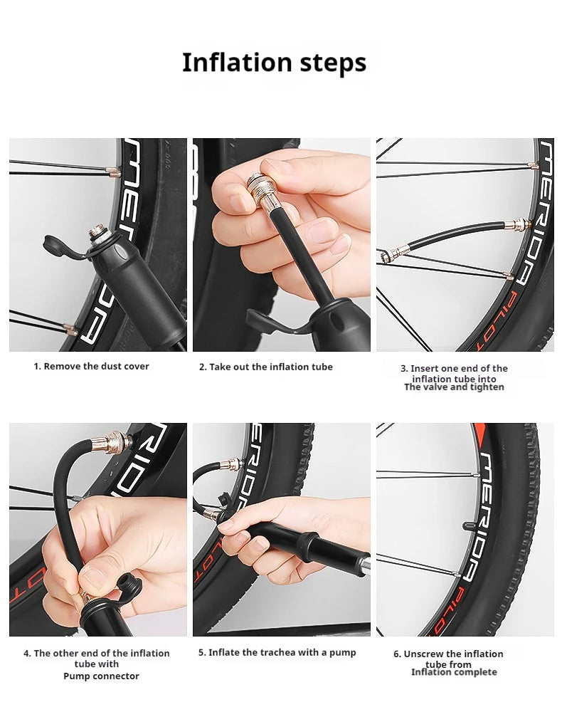 Portable Mini Bicycle Air Pump Aluminium Alloy Hand Bike Pump MTB Road Bicycle Inflator Cycling Frame Tires Pump