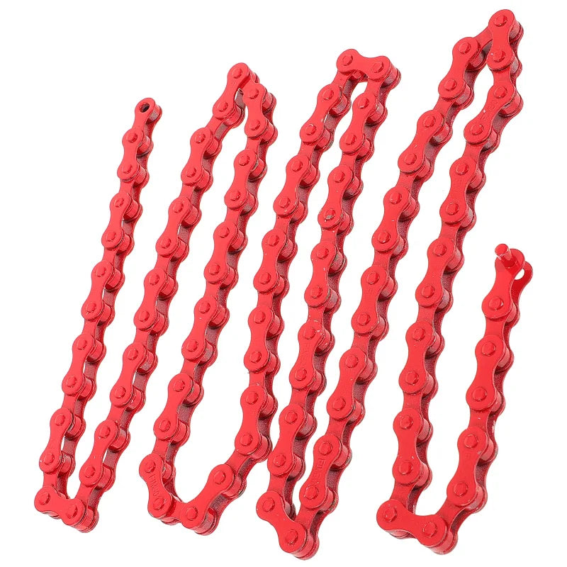 Red Bicycle Chains Bike Chain Replacement Accessories Steel Cycling Supply Mountain Bike Chains Durable Bike Parts Reusable
