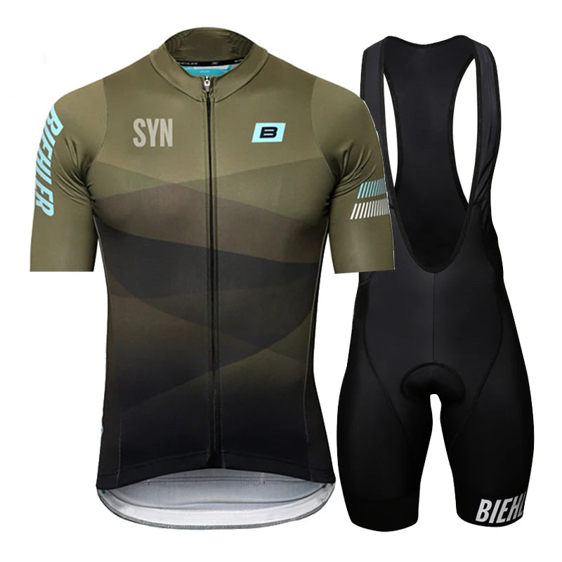 New SYN BIEHLER Pro Cycling Clothing for Men, Road Bike Wear, Racing Clothes, Quick Dry, Bicycle Jersey Set, New, 2025