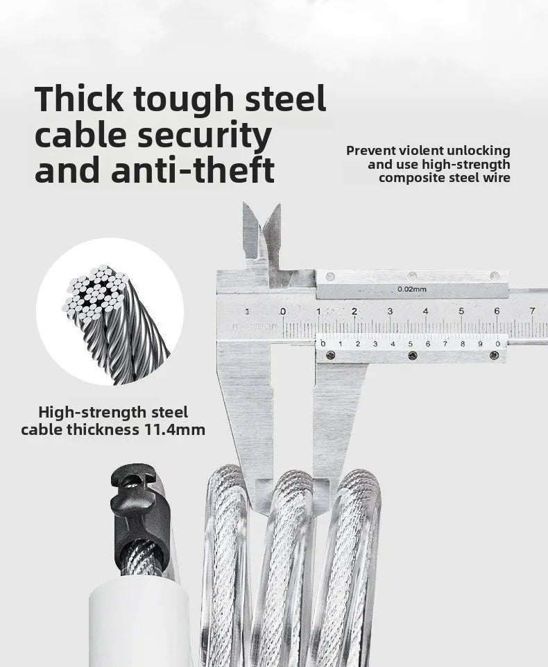 Bicycle Anti-theft Lock, Electric Bike Cable, Portable Bike Lock, Chain Lock, Bicycle Riding Accessories