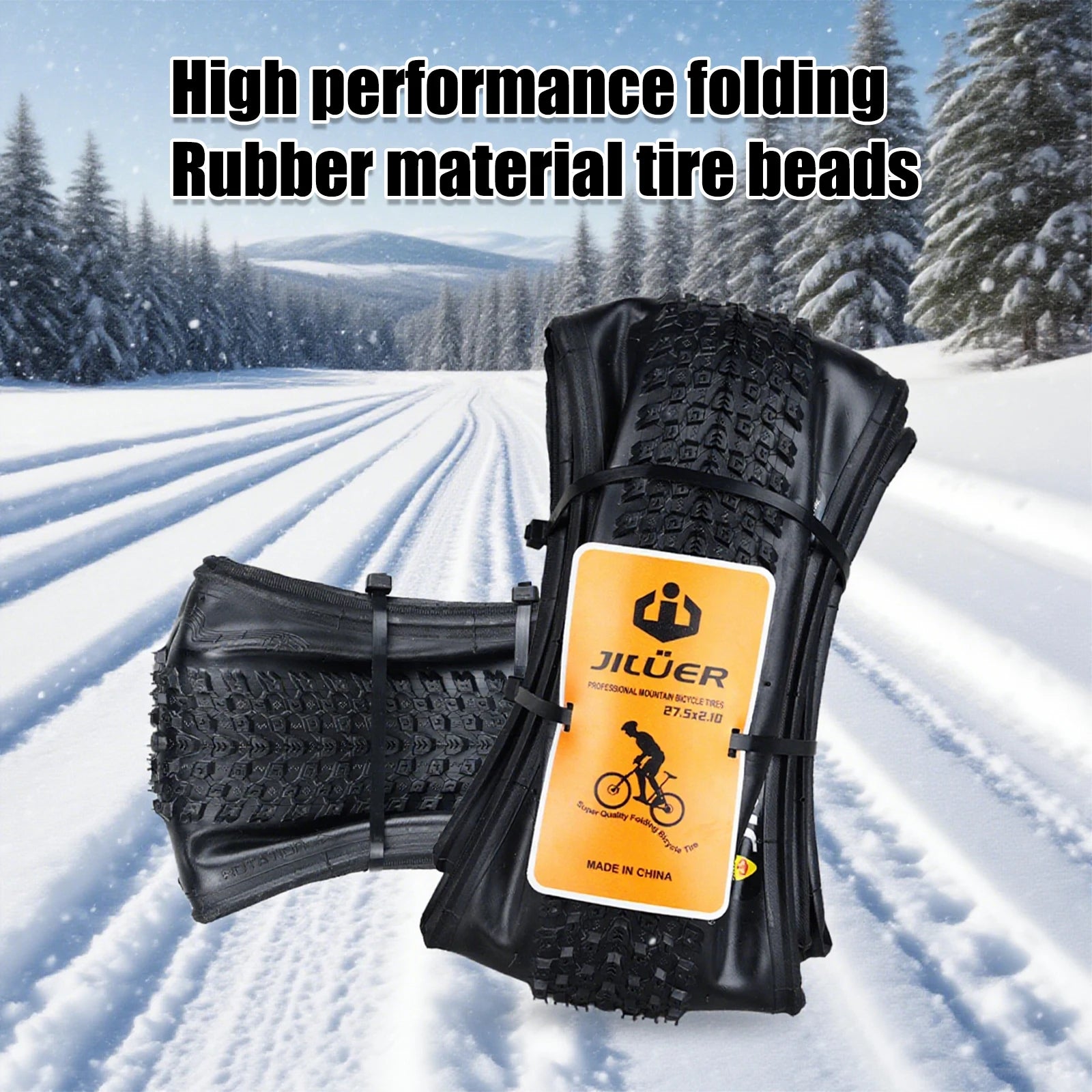 Bicycle JILUER Tire 20x4.0/26x2.25 4.0/27.5x2.1 2.2/29x2.2 Mountain Bike Foldable Anti Puncture Fetus Tyre For MTB/CY/XC/BMX