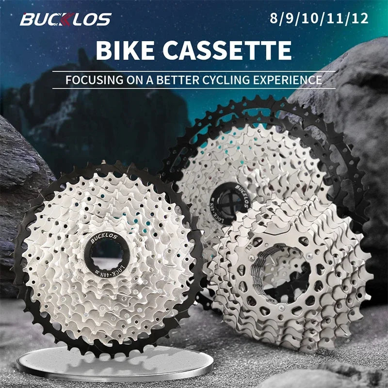 BUCKLOS Bicycle Cassette 10 speed MTB cassette K7 Road Bike Freewheel 25T 28T 32T 34T 36T 40T 10V Bike Cassettes Flywheel For HG