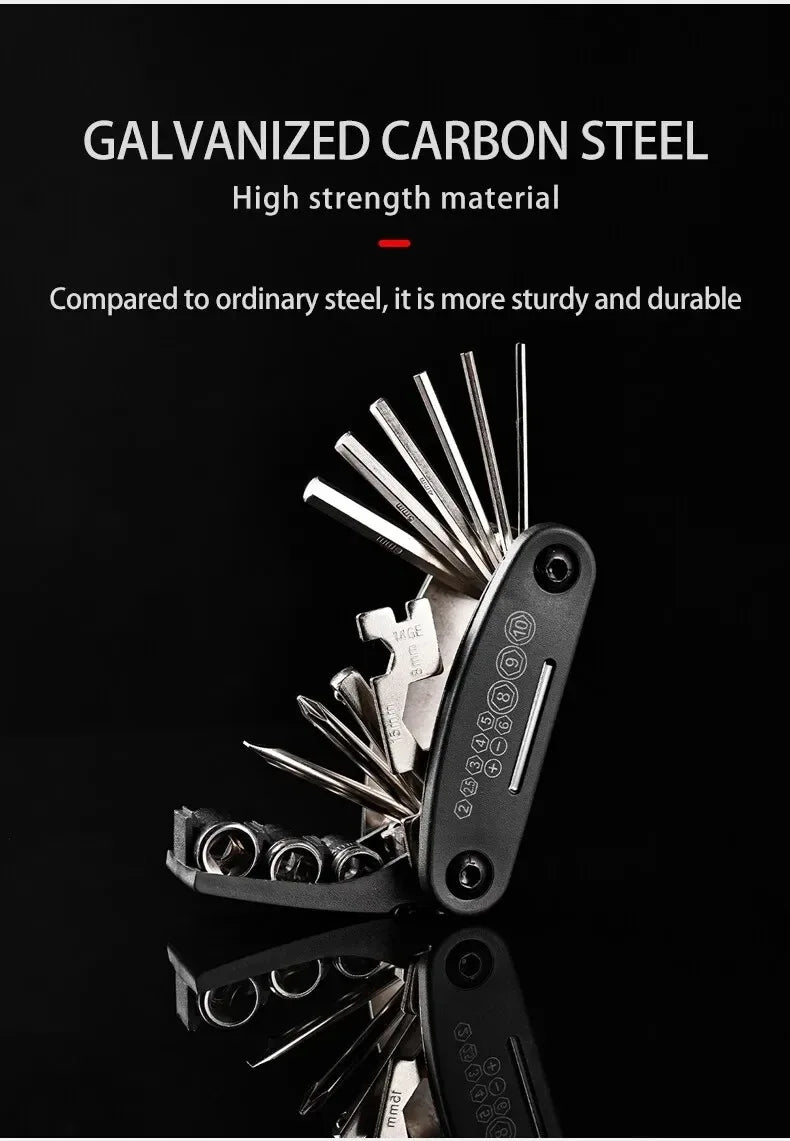 16 in 1 MTB Tools Road Bicycle Allen Wrench Pocket Tools Portable Bicycle Repair Tool set Multifunction Tools