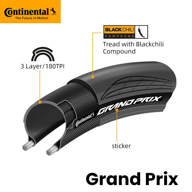 Continental Grand Prix Bicycle Road Tire 700 x 25C/28C/30C/32C Folding Clincher Bike Tyre Tubeless/Tube Type