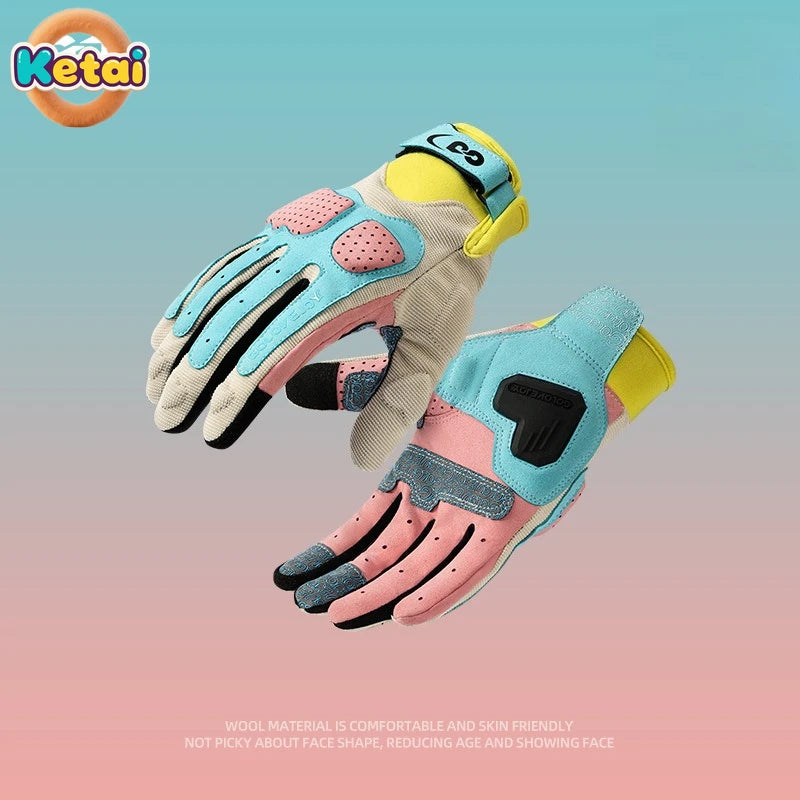 Motorcycle Gloves for Men and Women Outdoor Sports Bicycle Riding Gloves Anti Slip, Wear Resistant, Breathable Motorcycle Gloves