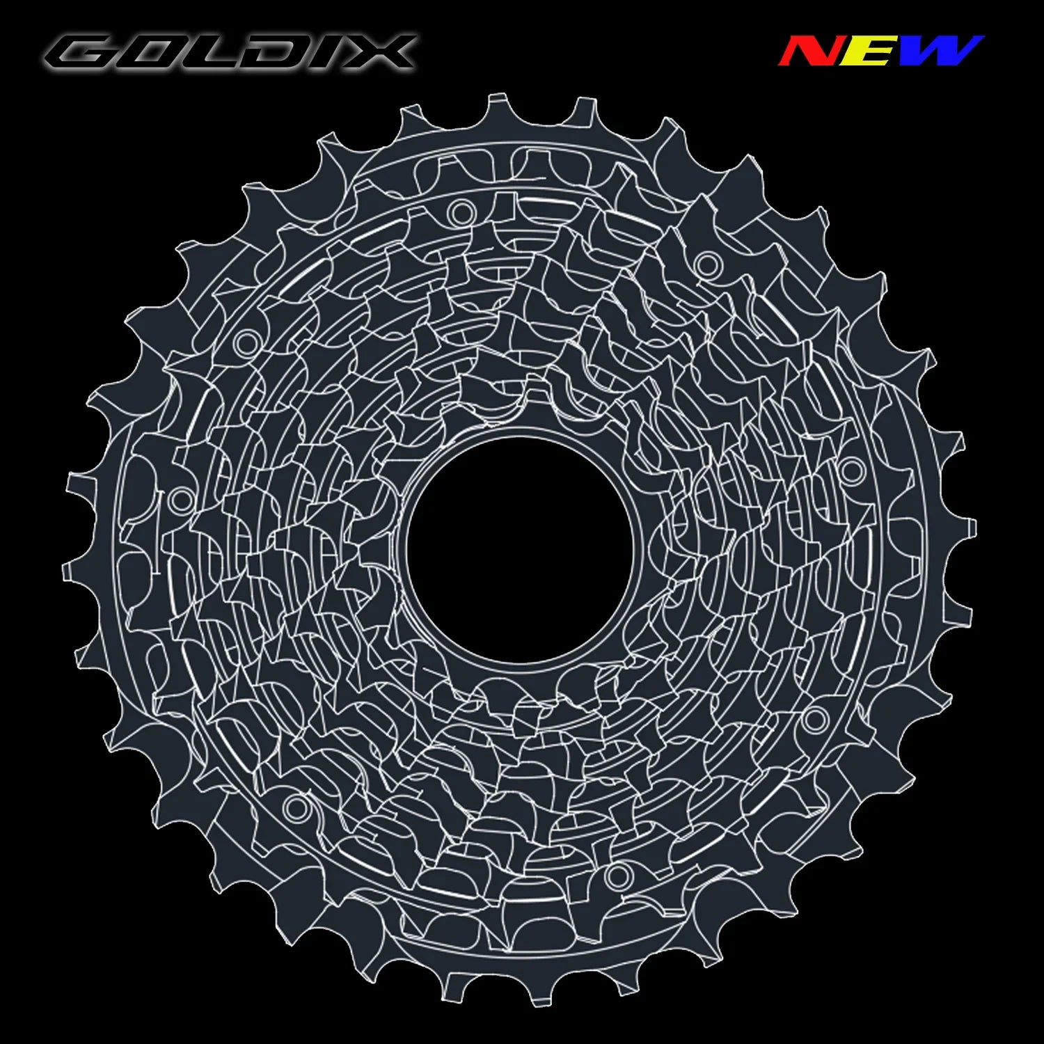 GOLDIX Ultralight Bicycle Cassettes Freewheel Carbon Steel Material 9/10/11/12/13 Speed HG Structure Sprocket for Mountain Bike