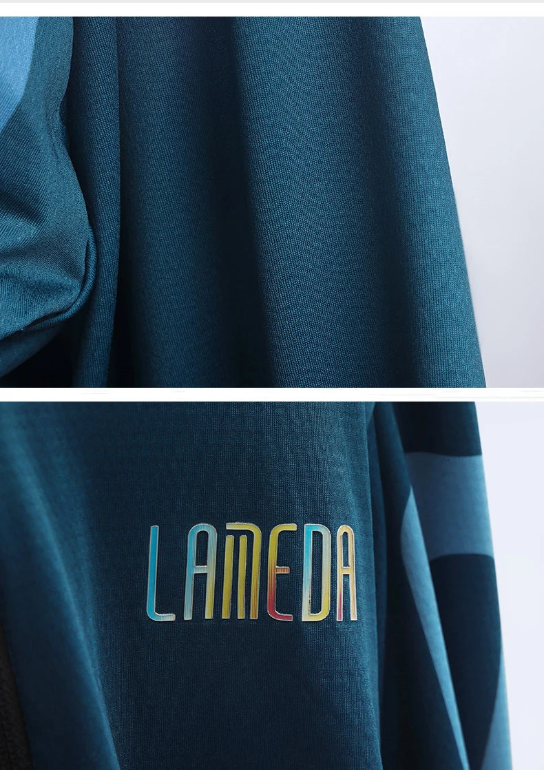 Lameda Bicycle Clothes Set Comfortable Breathable Tight Quick Drying Men's Cycling Clothes Long Sleeved Top Bicycle Pants