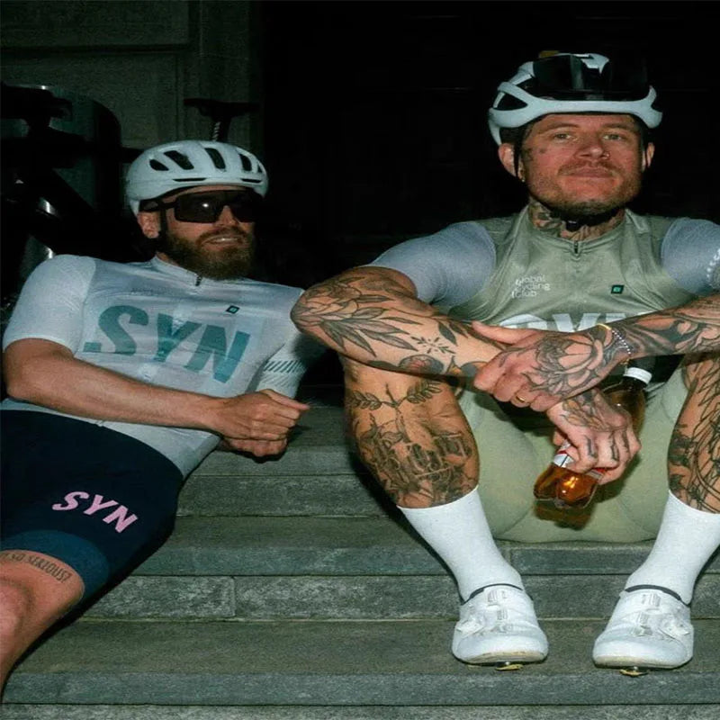 SYN Bicycle riding clothes men's summer jersey bib road cycling shirt breathable quick drying sweat wicking shirt