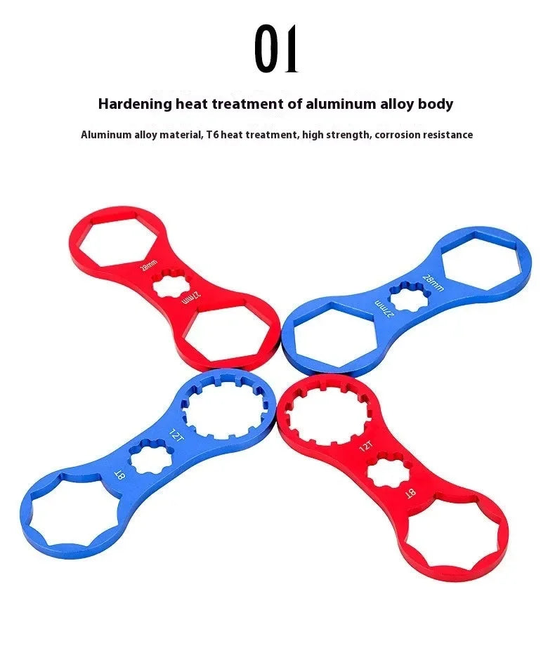 Bicycle Aluminum Alloy Tools Front Fork Wrench Multifunctional Bicycle Repair Tools Disassembly Tools Mountain Bike Removal Tool
