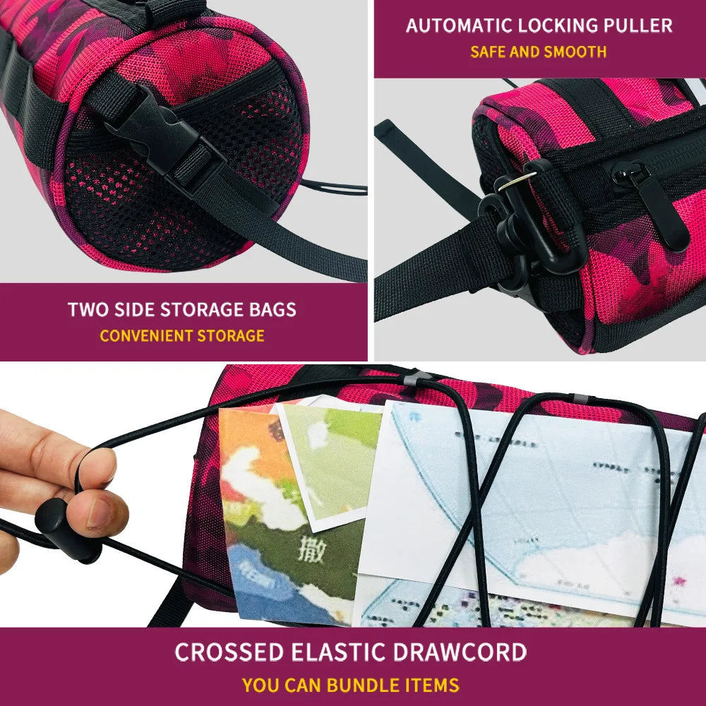 Bicycle front bag, chauffeur, large-capacity storage bag, outdoor waterproof cycling bag, mountain bike front bag Bicycle Bags