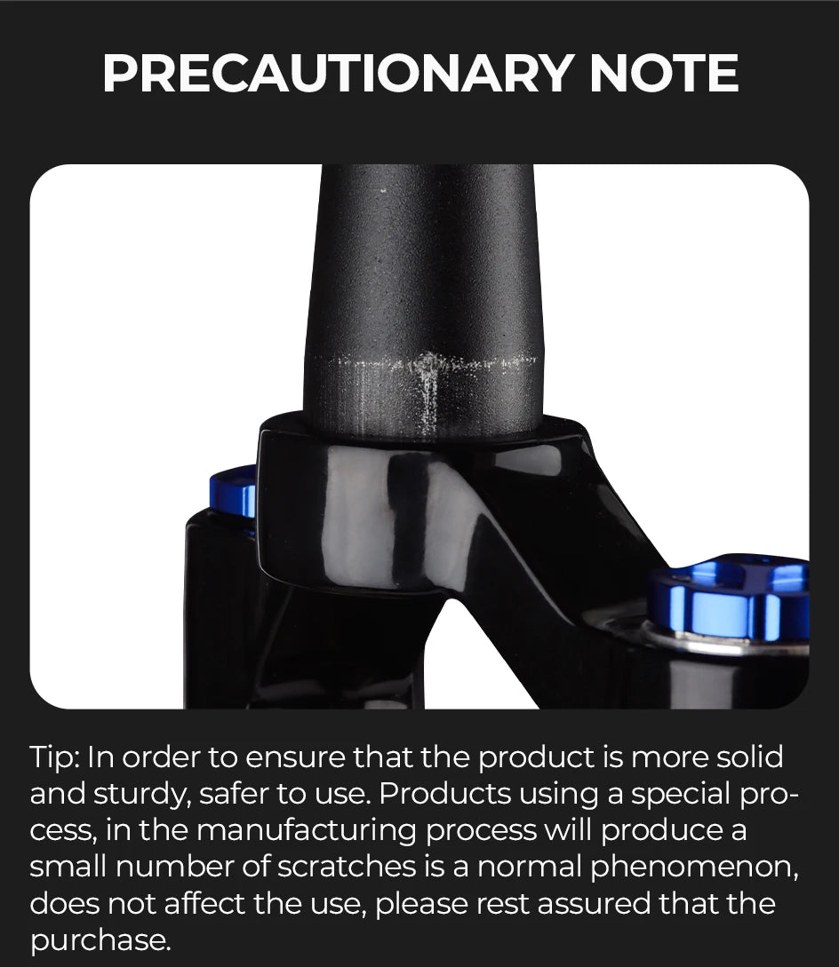 BOLANY Bicycle Mechanical Front Fork 20 Inch Straight Tube Folding Bike Suspension Fork 100mm Travel BMX Kids' Bikes Disc Brake