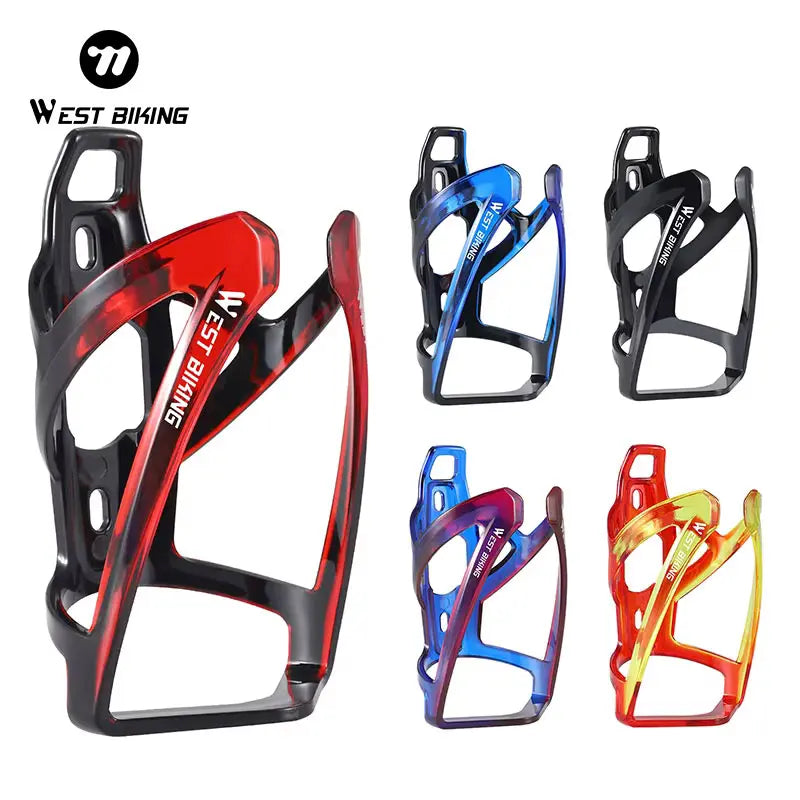 WEST BIKING Bicycle Water Bottle Cage Colorful Gradient Cycling Bottle Holder Ultralight MTB Road Bike Water Bottle Bracket