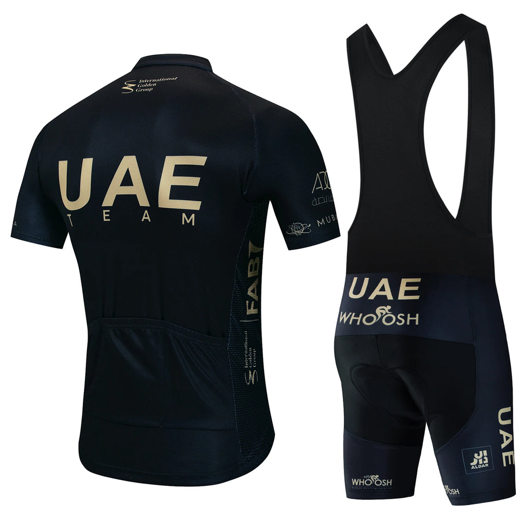 UAE Cycling Clothes Jersey Men Set Mtb Road Bike Uniform Shorts Man Mountain Complete 2024 Bib Men's Suit Cycle Spring Summer