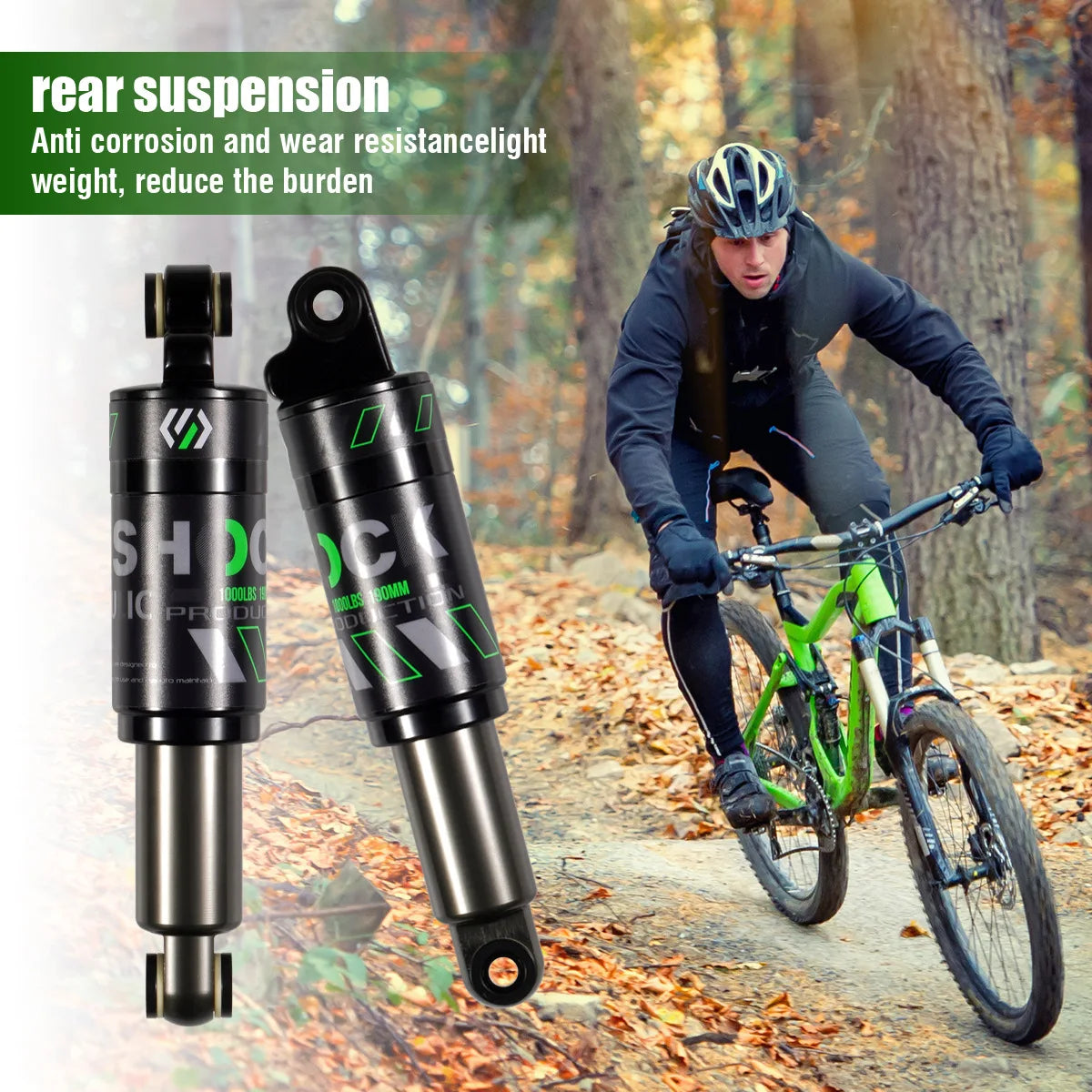 Bike Rear Shock Absorber, Bicycle Hydraulic Shock Absorbers, Suspension, 120mm, 125mm, 150mm, 165mm, 185mm, 190mm,200mm Dropship