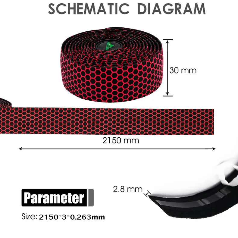 1Pair  Road Bike Handlebar Tape Anti Slip Silica Gel Handlebar Tape Shock Absorption Cycling Bar Tape Bicycle Accessories