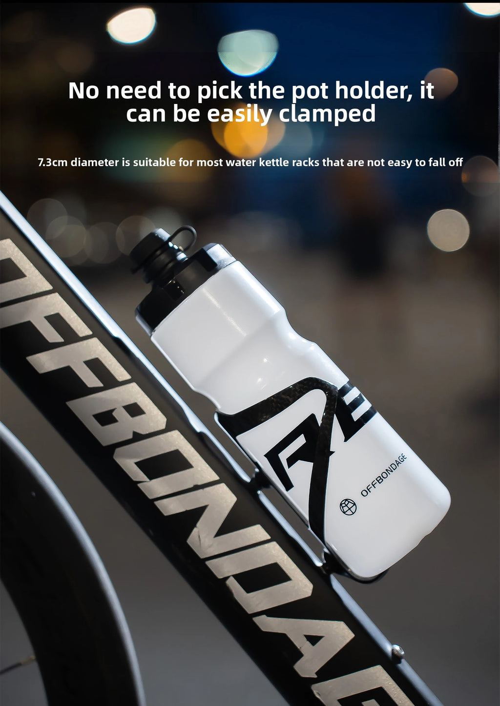 OFFBONDAGE Bicycle Water Bottle Squeezable Cycling Bottle Non-Deform Ultralight Sports Bottle Outdoor Camping Bike Drink Bottle