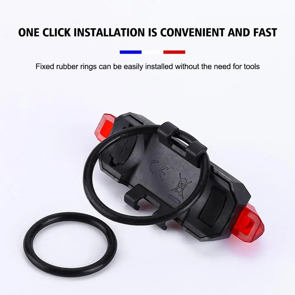 Bicycle Warning Tail Light USB Rechargeable LED Bicycle Lamp Waterproof Safety Warning Cycling Lights