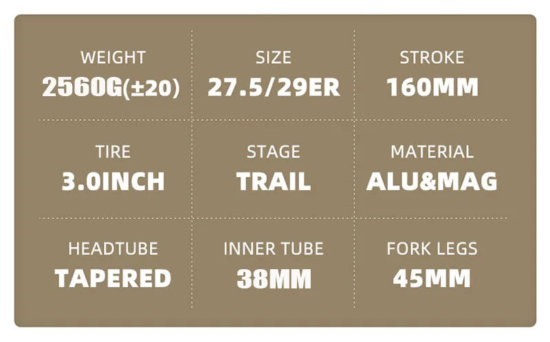 Suspension Bike Fork, 110mm * 15mm, Travel 160mm DH AM Downhill, 38mm TubeThru Axle Boost, Bicycle Rebound Adjustable, Air