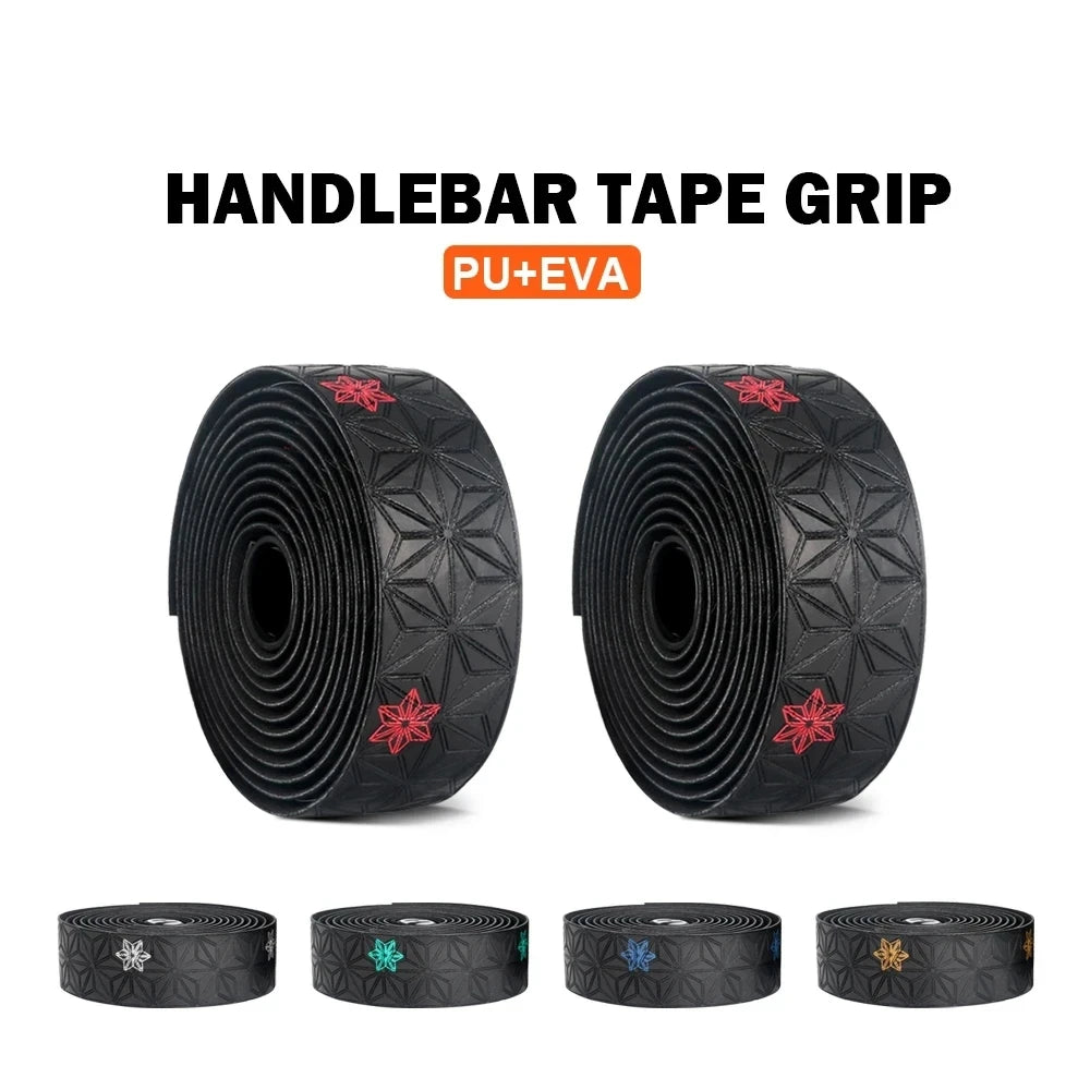 Road Bike Handlebar Tape Two-Colors Chrysanthemum Pattern Handlebar Tapes Non-slip and breathable Bar Tape Handlebar Accessories