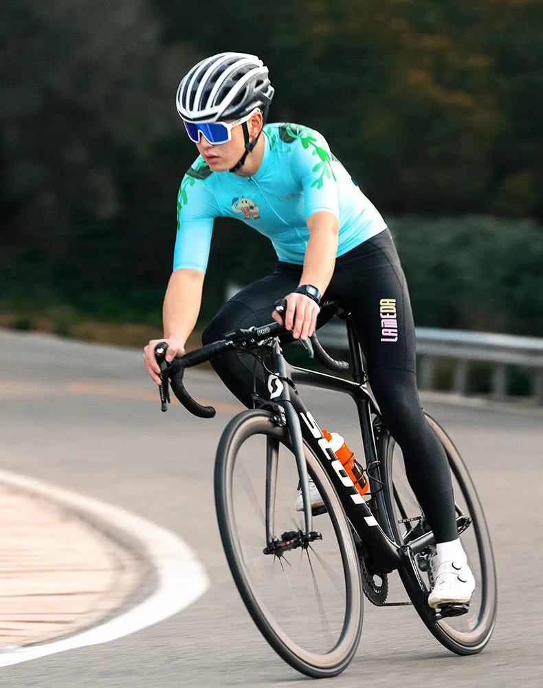 Lameda Bicycle Clothes Set Comfortable Breathable Tight Quick Drying Men's Cycling Clothes Long Sleeved Top Bicycle Pants