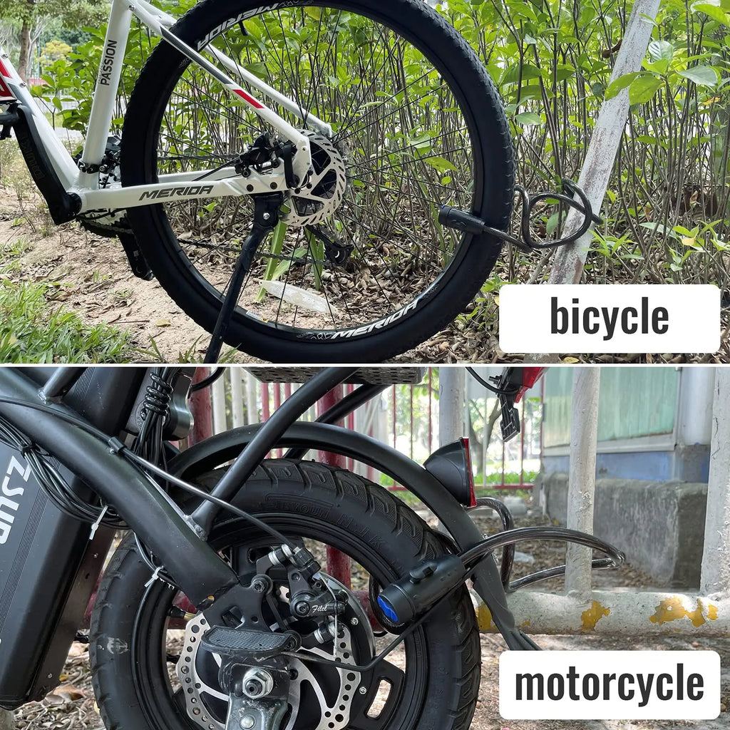 Bicycle Lock Outdoor Anti-Theft Bike Lock with 2 Keys Weatherproof Heavy Duty Bicycle Lock for Bicycle Motorcycle Scooter