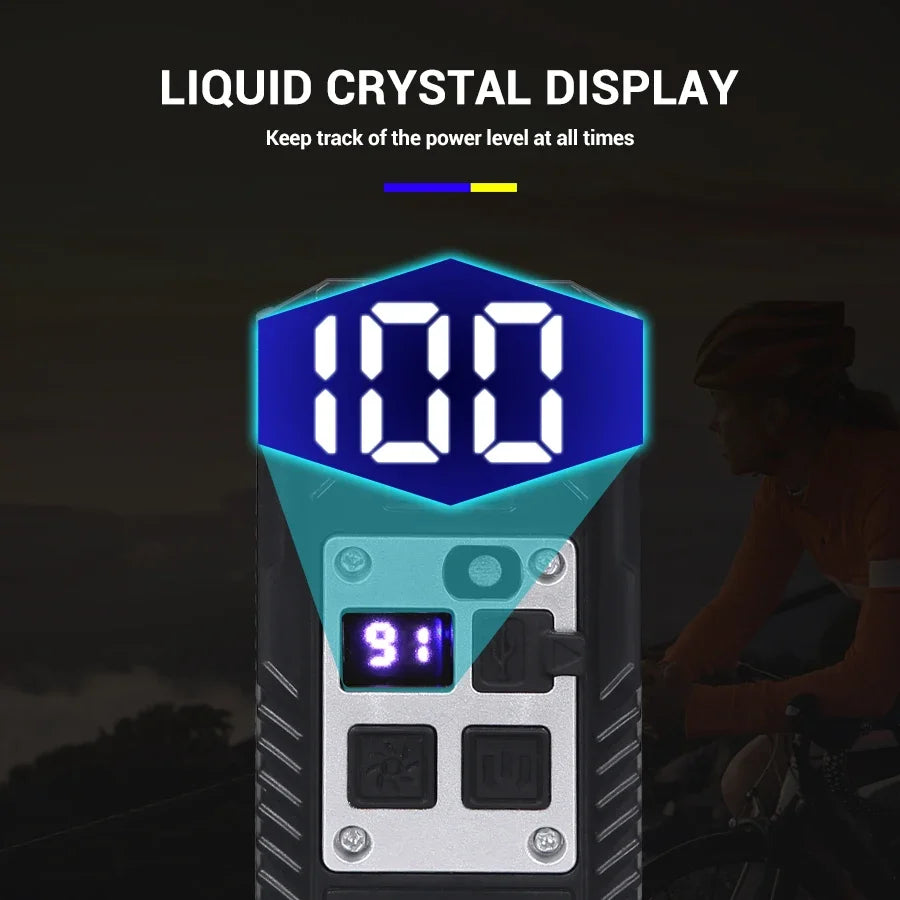 Bicycle Headlight 9 LED Bike Front Light Type-C Rechargeable Bike Lamp Ultralight Handlebar Lights Waterproof Cycling Flashlight