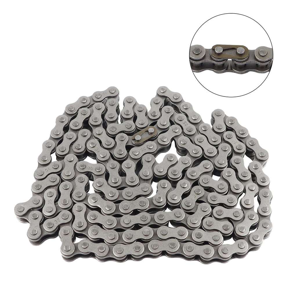 Universal #35 Drive Chain Roller Chain 5 Feet 160 Links Motorized Bike Chain for Bicycles Mini Bikes Motorcycles Scooter