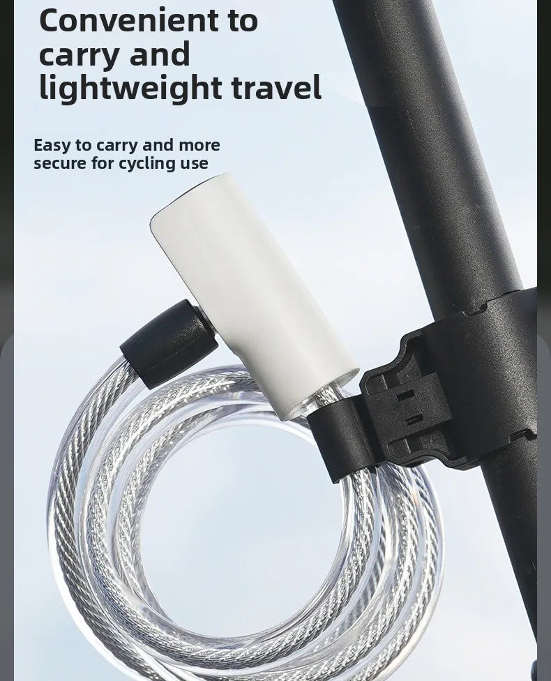 Bicycle Anti-theft Lock, Electric Bike Cable, Portable Bike Lock, Chain Lock, Bicycle Riding Accessories