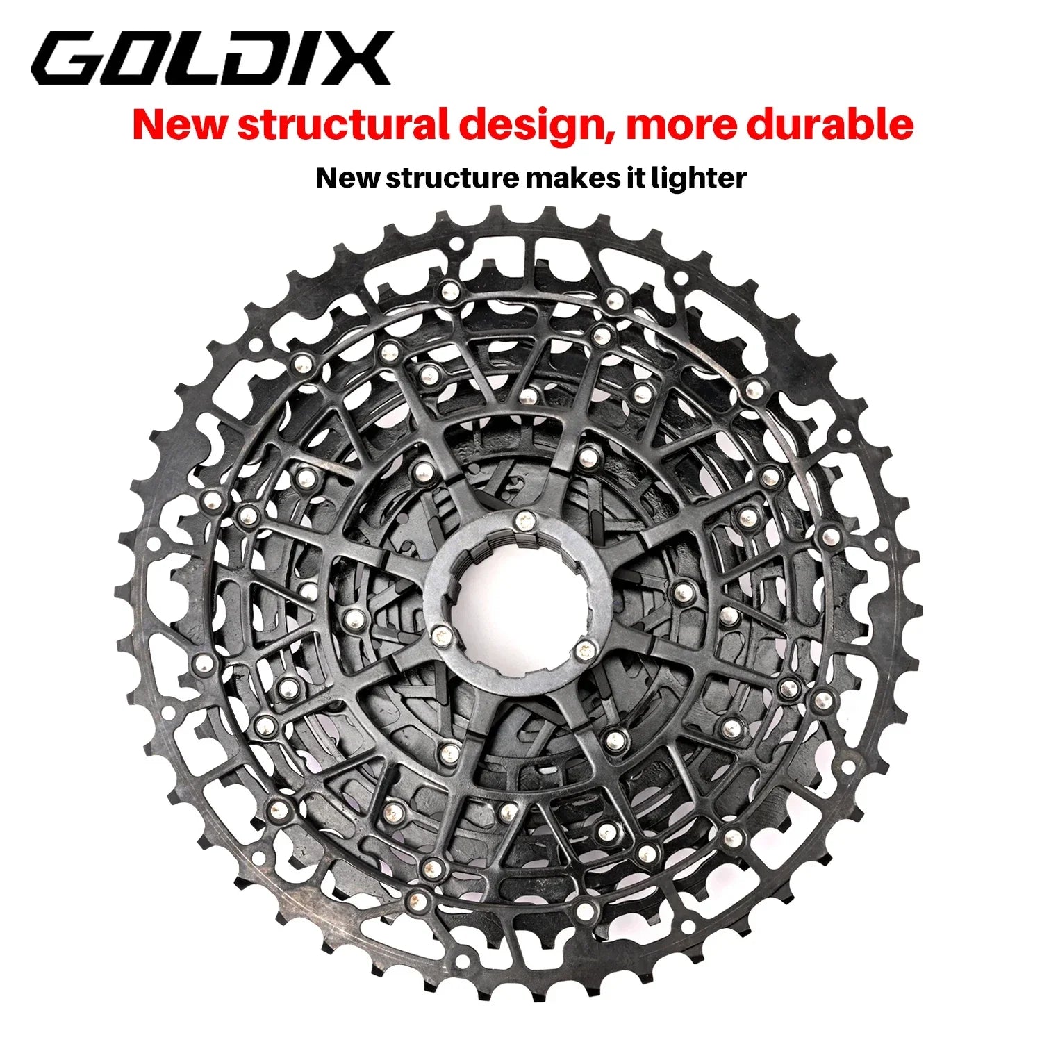 GOLDIX Ultralight Bicycle Cassettes Freewheel Carbon Steel Material 9/10/11/12/13 Speed HG Structure Sprocket for Mountain Bike