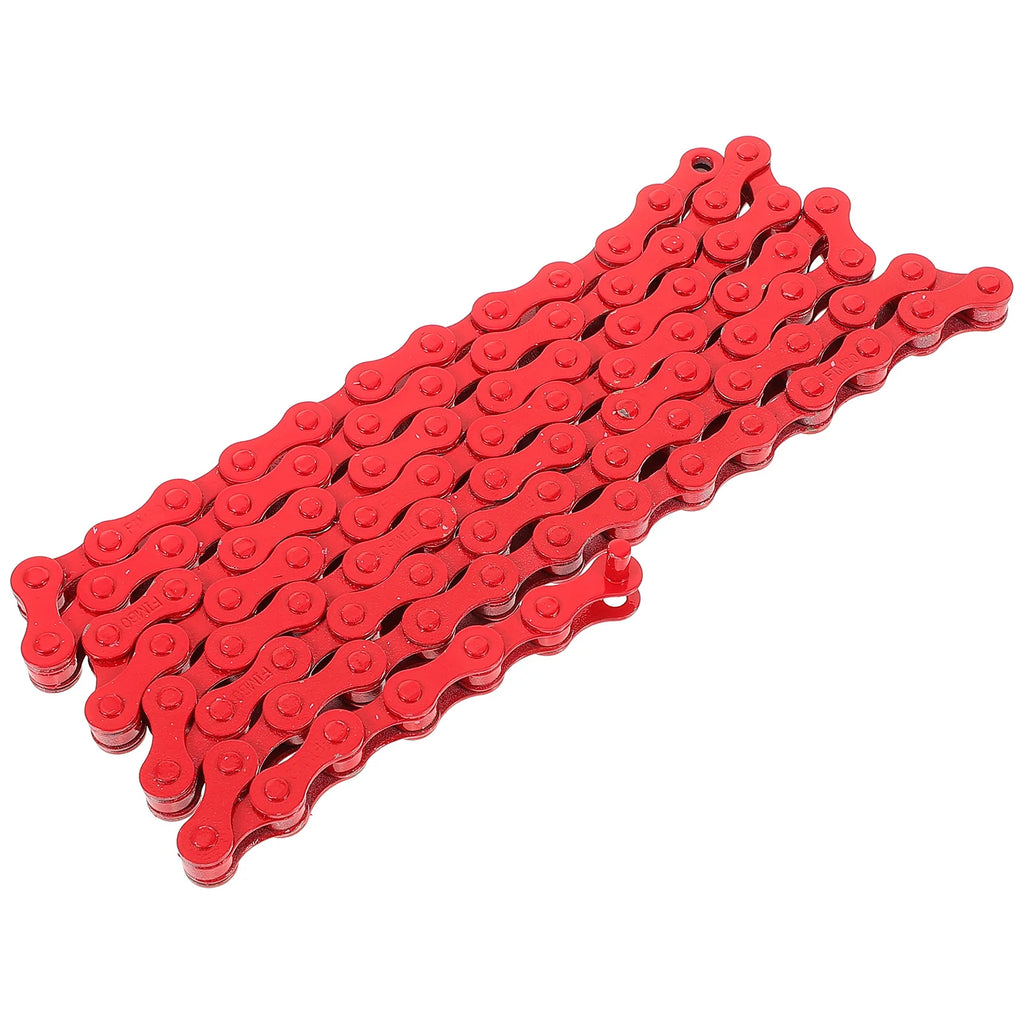 Red Bicycle Chains Bike Chain Replacement Accessories Steel Cycling Supply Mountain Bike Chains Durable Bike Parts Reusable