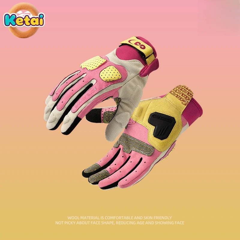 Motorcycle Gloves for Men and Women Outdoor Sports Bicycle Riding Gloves Anti Slip, Wear Resistant, Breathable Motorcycle Gloves