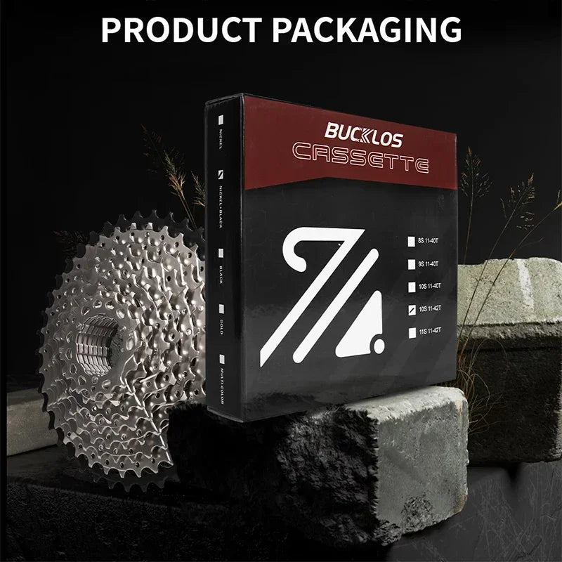 BUCKLOS Bicycle Cassette 10 speed MTB cassette K7 Road Bike Freewheel 25T 28T 32T 34T 36T 40T 10V Bike Cassettes Flywheel For HG