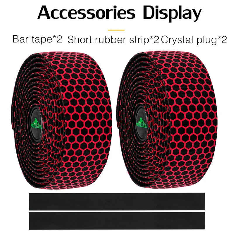 1Pair  Road Bike Handlebar Tape Anti Slip Silica Gel Handlebar Tape Shock Absorption Cycling Bar Tape Bicycle Accessories