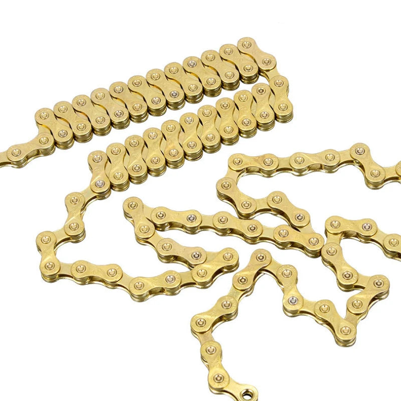 Bicycle Chain 6 7 8 9 10 11 12 Speed Variable Mountain Road Bike Anti-rust Electroplated Gold Chains Cycling Durable Accessories