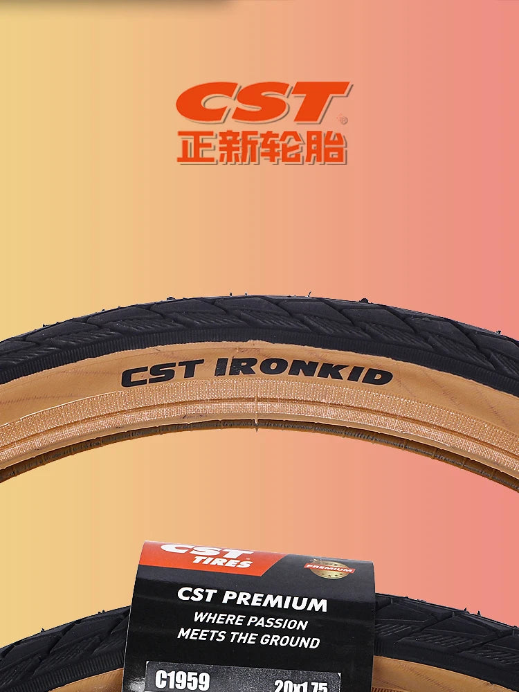 CST 20 inch Bicycle tires 406 20X1.75 20X1.95 Brown Skin edge retro C1820D C1959 Folding Bike Tyre  ﻿