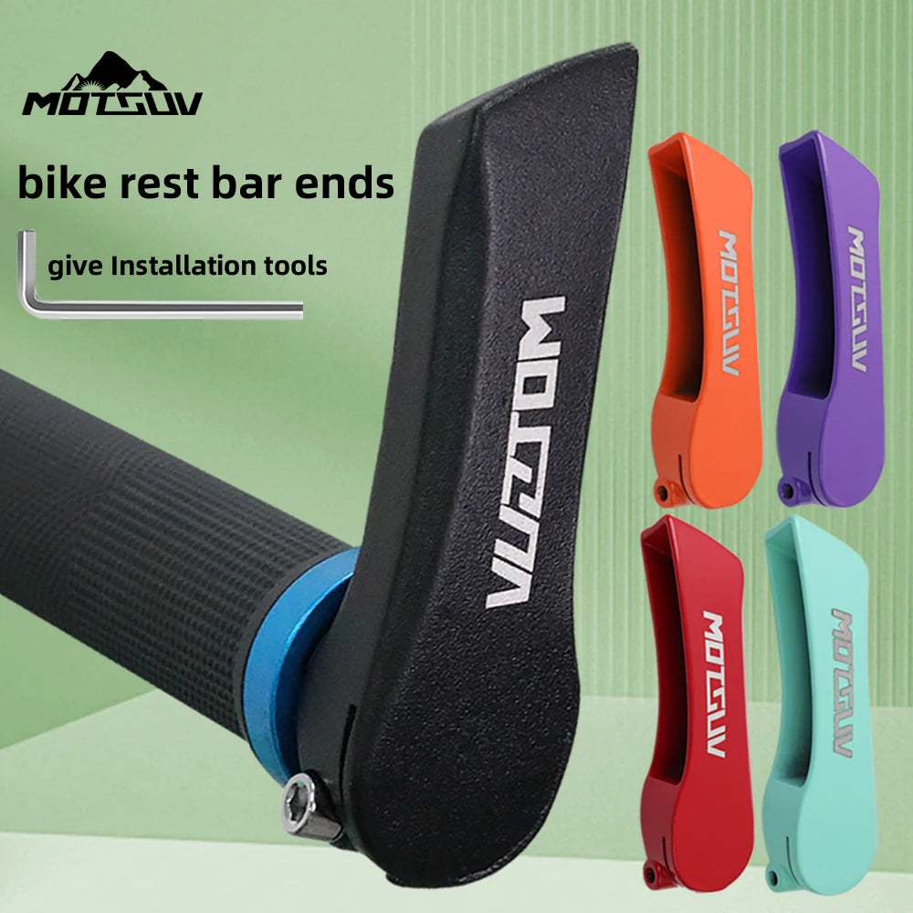 Bicycle Handlebar Vice Handle Cow Horn Aluminum Alloy Colorful Adjustable Small Auxiliary Rest MTB Cycling Grip  Accessories