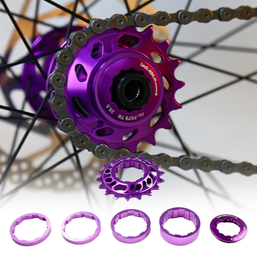 Mountain Bike Cassettes Freewheels 18T Aluminum Alloy Single Speed Flywheel Conversion Kit Bicycle FixedGear Accessories