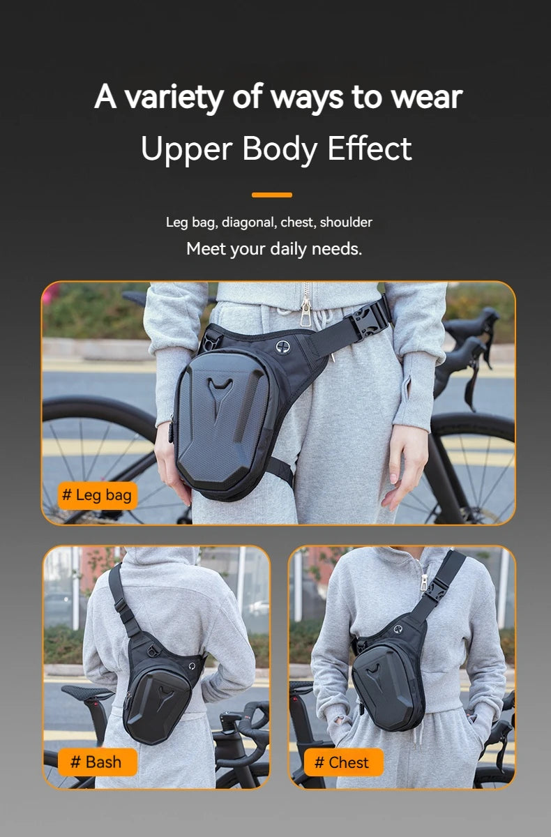 Bicycle Leg Side Bag EVA Hard Shell Outdoor Casual Waist Bags bike Mobile Phone Purse Hip Bum Pack Cycling Leg Bag  Bicycle Bag